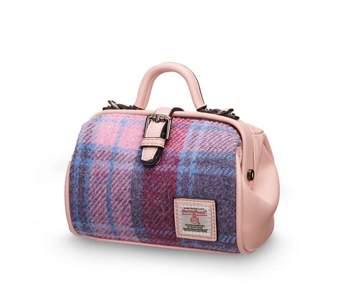 The Mini Duffle Bag - Pink & Blue Tartan