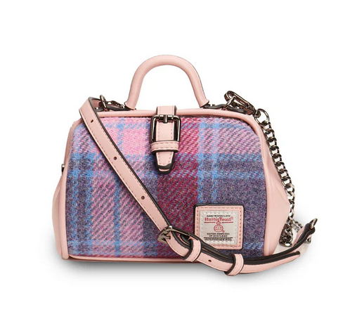 The Mini Duffle Bag - Pink & Blue Tartan