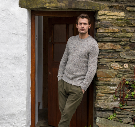 Donegal Wool Crew Neck Pullover