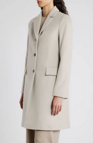 Fleurette Notch Collar Italian Wool Coat