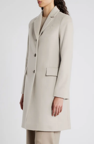 Fleurette Notch Collar Italian Wool Coat