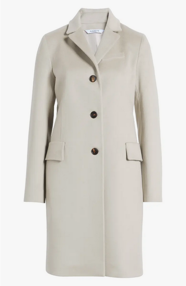 Fleurette Notch Collar Italian Wool Coat