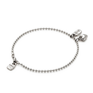Ser Unico Exc w/ Heart & Love Charms - Silver