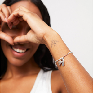 Ser Unico Exc w/ Heart & Love Charms - Silver