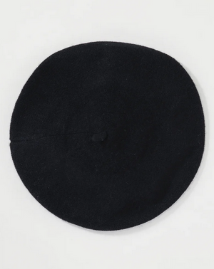 Cashmere Knitted Beret - Black