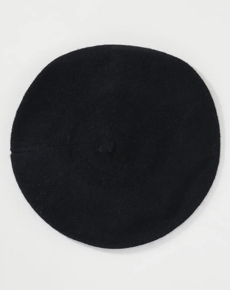 Cashmere Knitted Beret - Black