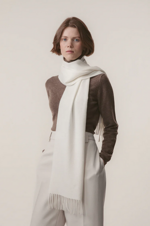 Cashmere Scarf Solid - Off White