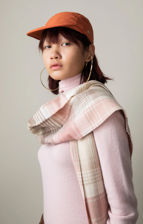 Cashmere Scarf Repeat Edge - Natural