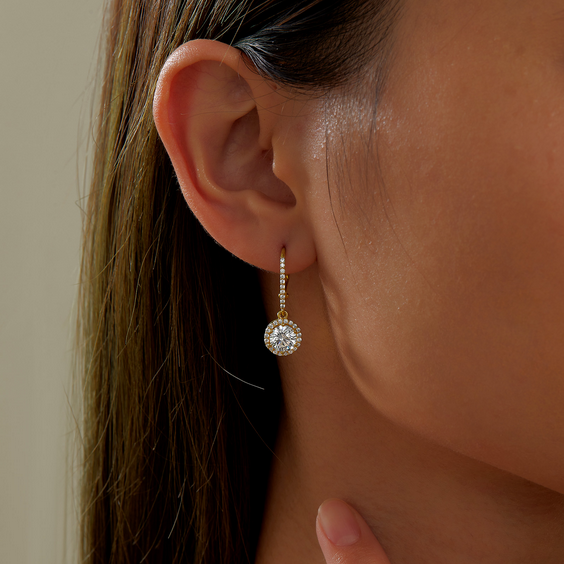 Halo Drop Earrings