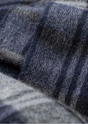 Heritage Cashmere Scarf - Grey  BlackWatch