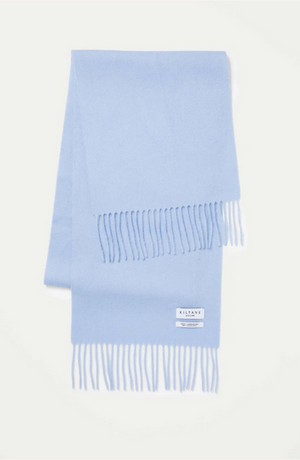 Kiltane Lambswool Scarf - Plain Blue