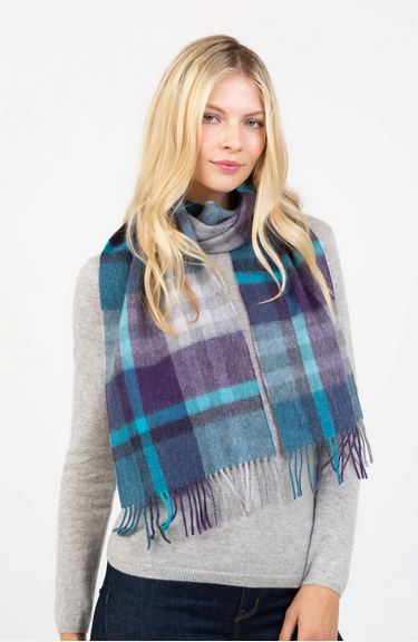 Kiltane Lambswool Scarf - Tartan 2 Blue