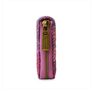 Large Zip Wallet - Pink & Blue Tartan