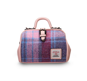The Mini Duffle Bag - Pink & Blue Tartan