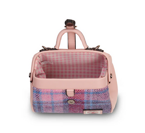 The Mini Duffle Bag - Pink & Blue Tartan