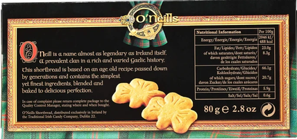 O’Neill’s Shamrock Shaped Shortbread