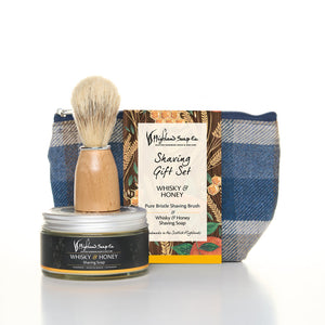 Whisky & Honey Wash Bag & Shaving Gift Set