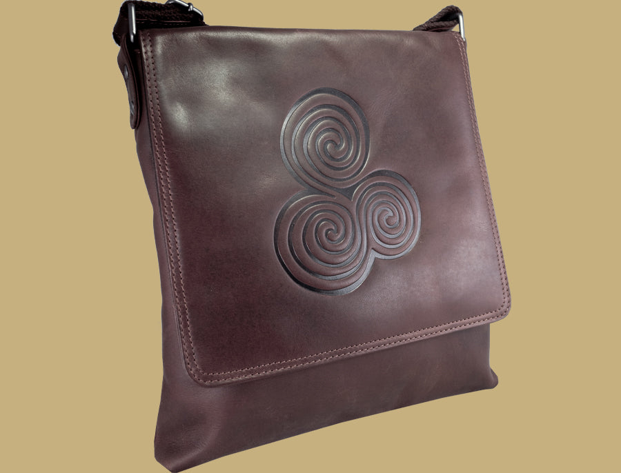 Newgrange Satchel Leather Bag - Brown