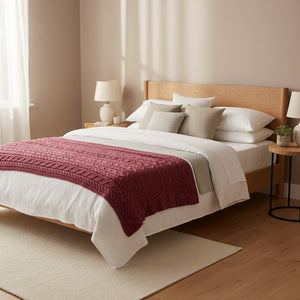 Silver Strand Supersoft Aran Cable Throw - Jam