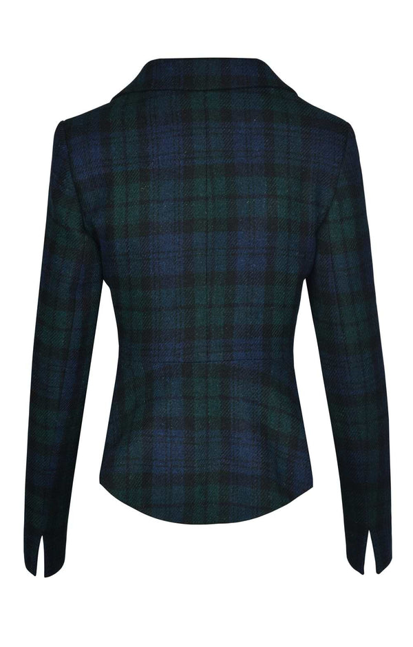 Parker Harrish Tweed Peplum Jacket - Black Watch