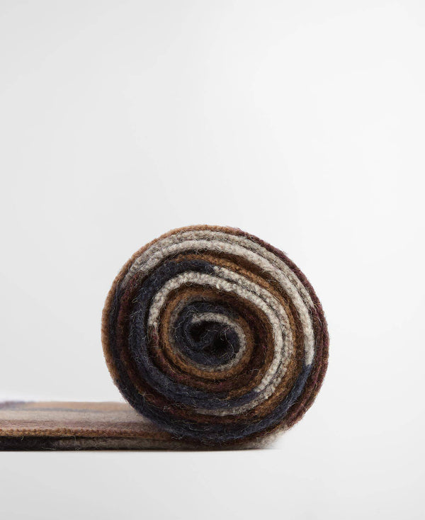 Barbour Lambswool Tattersall Scarf - Midnight Oak