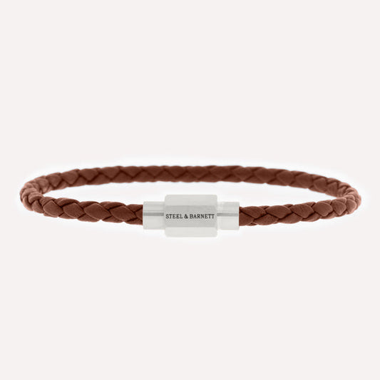 Luke Landon Leather Bracelet - Peanut Brown Small