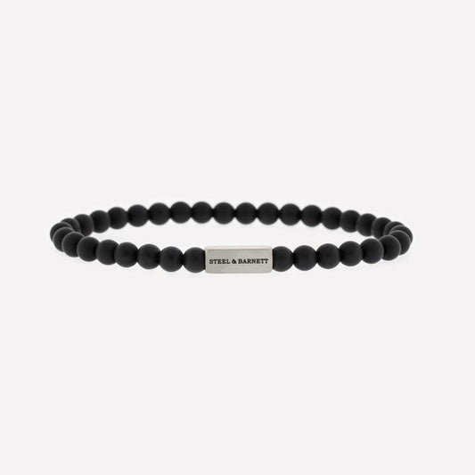 Ned Natural Stones Bracelet - Matte Black Medium