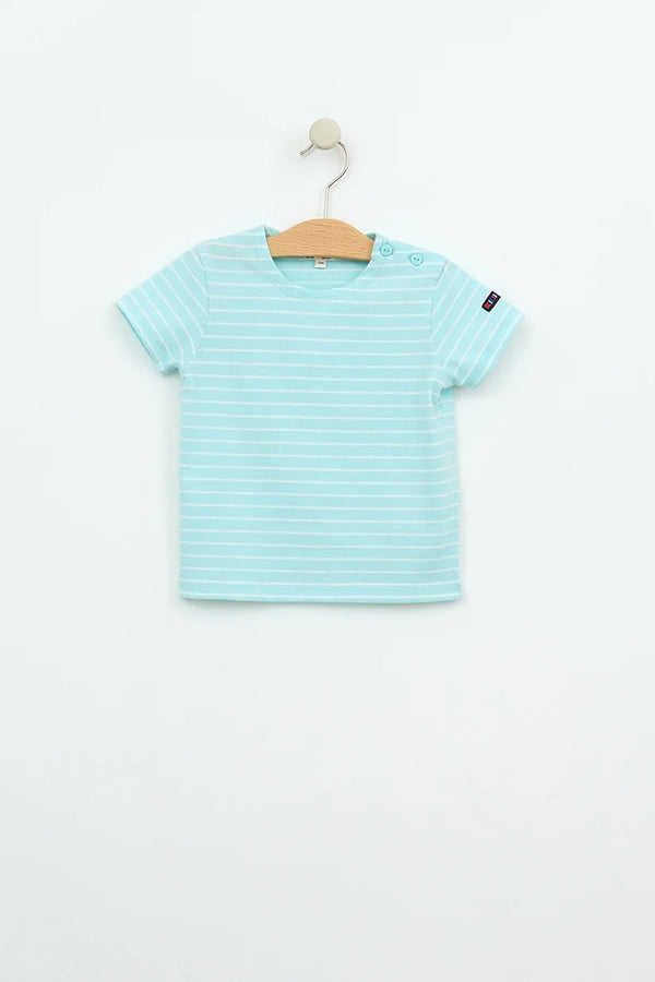 B2376 Short Sleeve Nautical Striped Shirt
