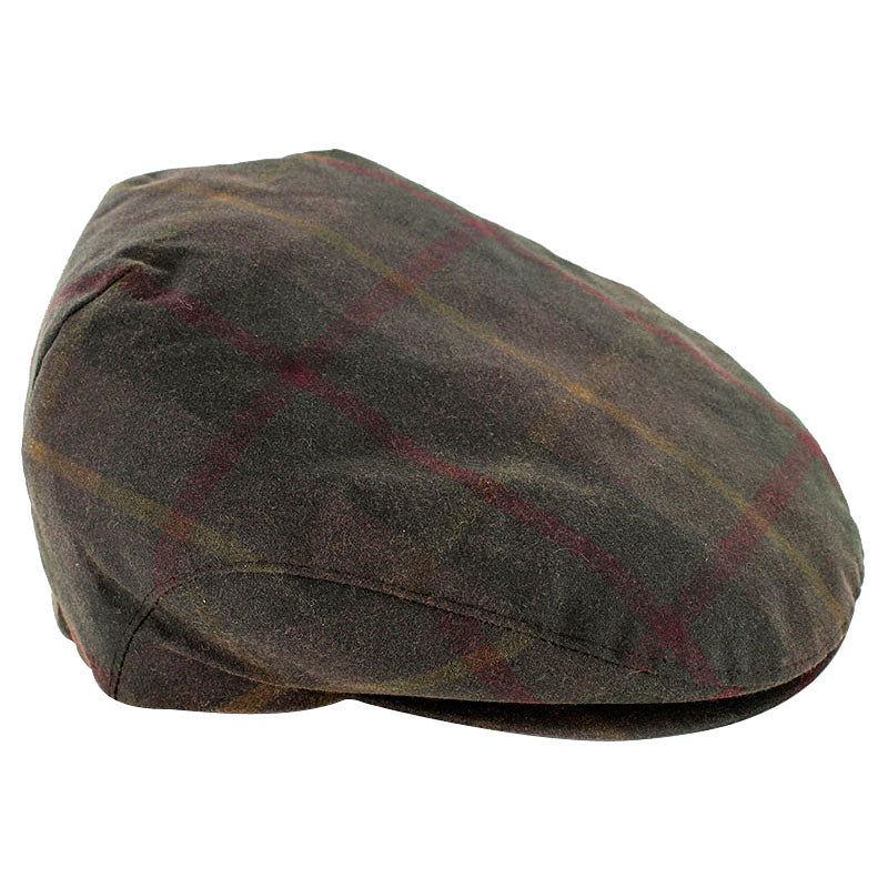 Waxed Cotton Irish Trinity Cap - Tartan Green