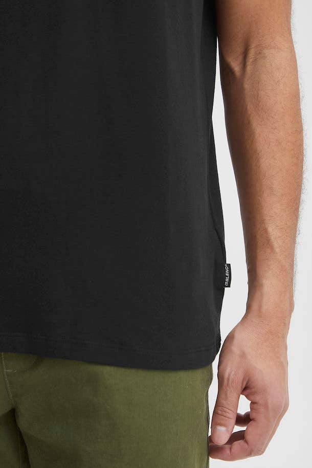 Cotton Stretch Dinton T-Shirt - Black