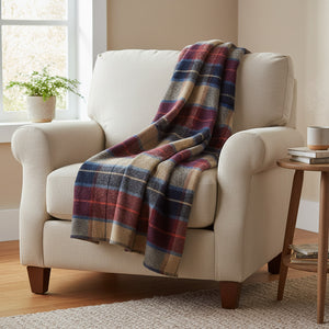 Plaid Lap Blanket - Red