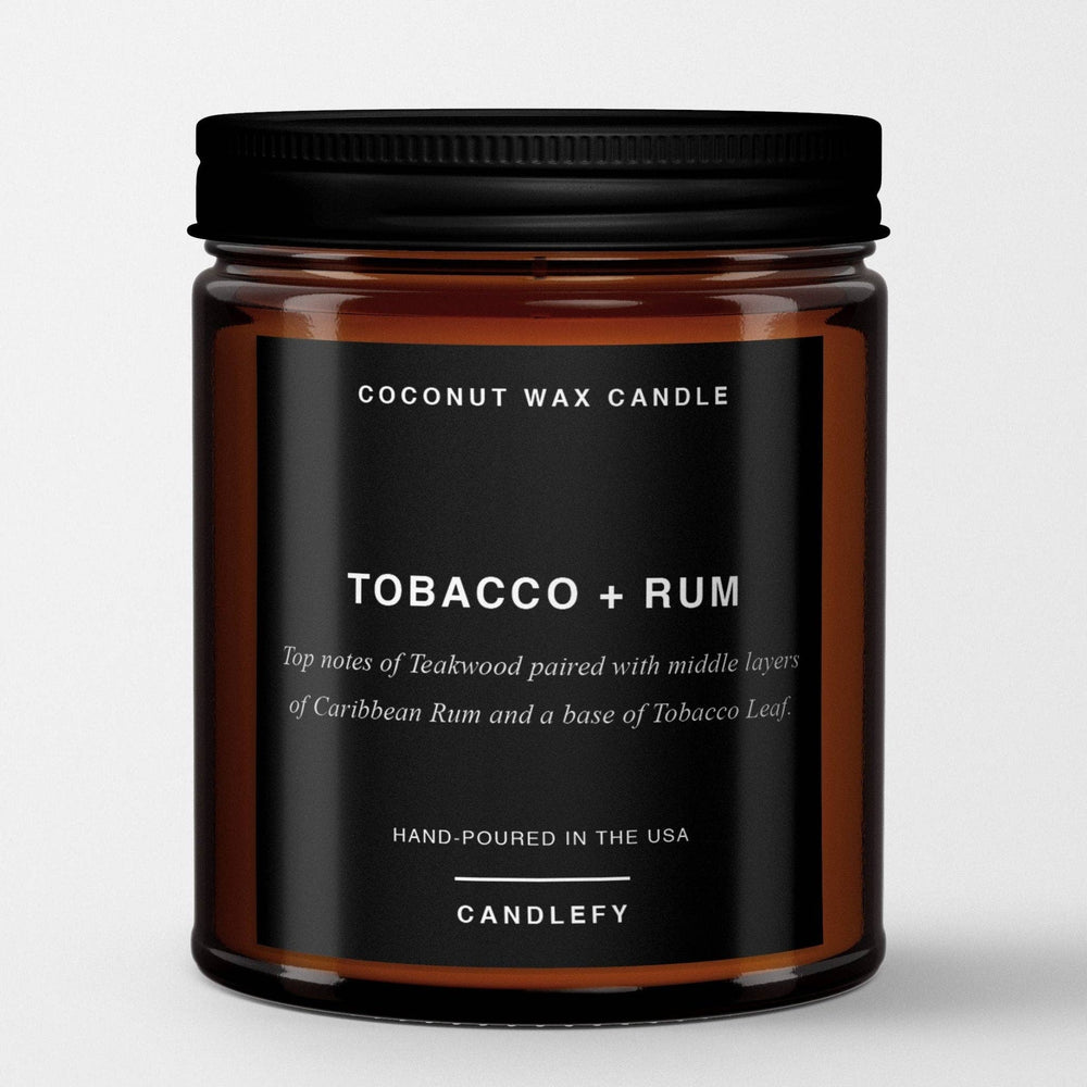 Tobacco + Rum Scented Candle - 1 Wick