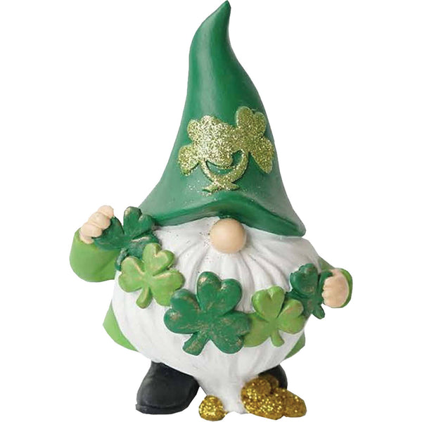 5.7" Resin Irish Clover Gnome