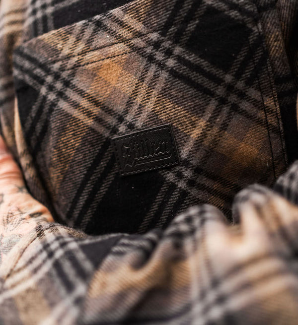 Vortex Quilted Flannel Jacket: BLACK / M