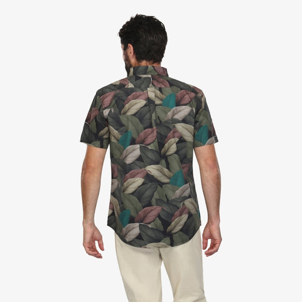 Organic Cotton Tropical Leaf S/S Men's Shirt