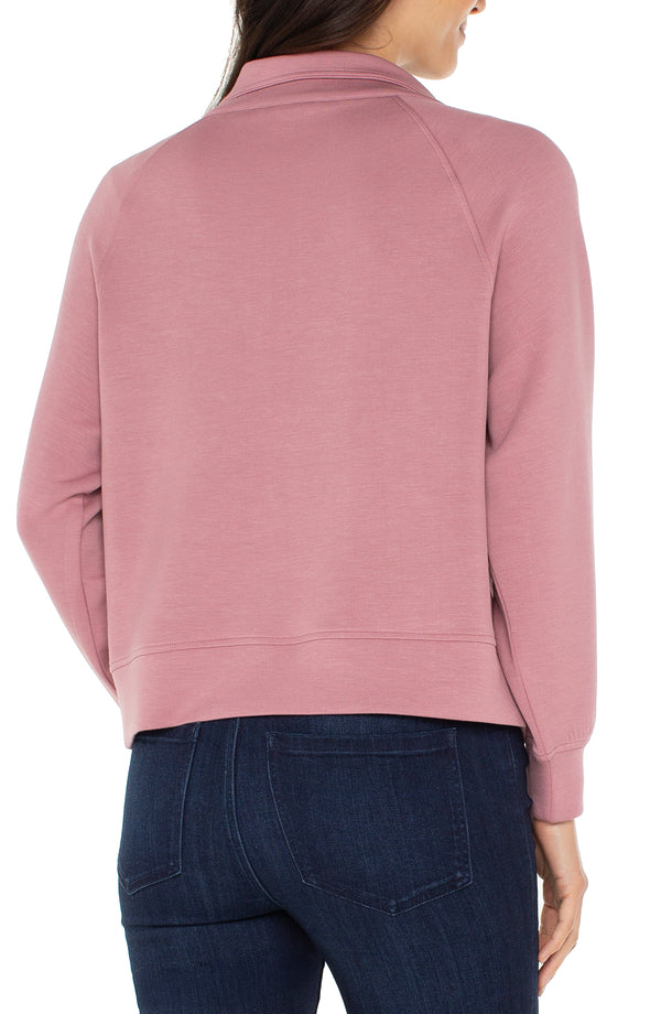 Athletic Zip Neck Popover