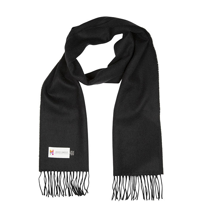 Irish Luxury Merino Wool Scarf - Black