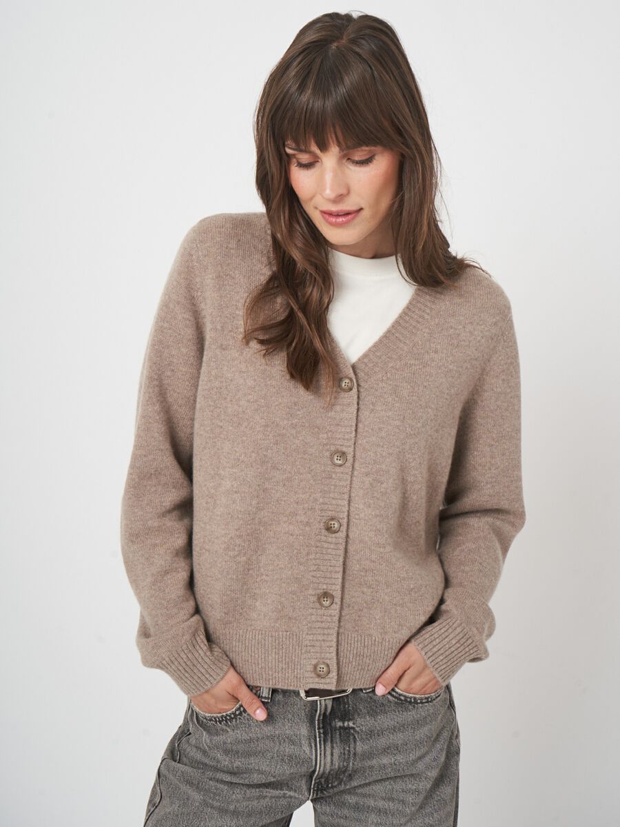Classic Button Up Organic Cashmere Cardigan