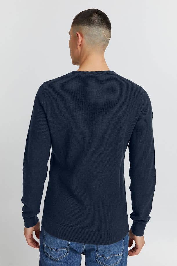 Codford Cotton Crewneck Sweater - Dress Blues