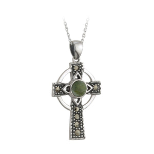 Connemara Marble Marcasite Pendant