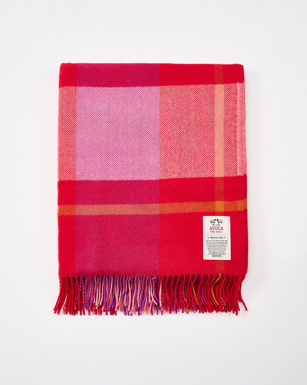 Cashmere Blend Throw - Berry Watch