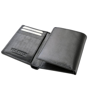 Sean Hand Stamped Leather Wallet - Black