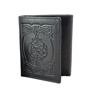 Sean Hand Stamped Leather Wallet - Black