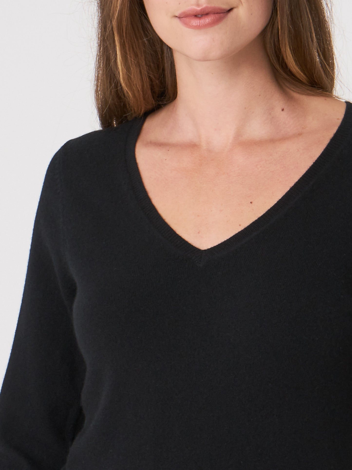 Organic Cashmere V Neck Pullover