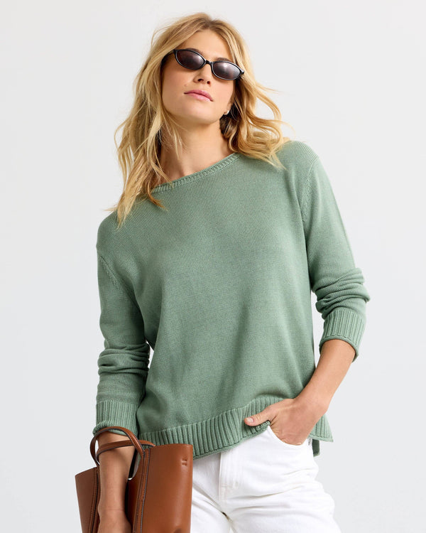 Everyday Cotton Crew: Sage