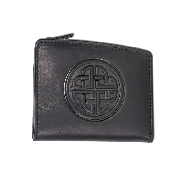 Caitlin Leather Knot Wallet - Black