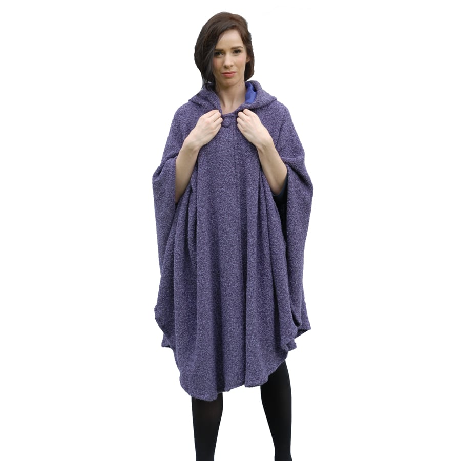 Tara Wool Cape - Purple