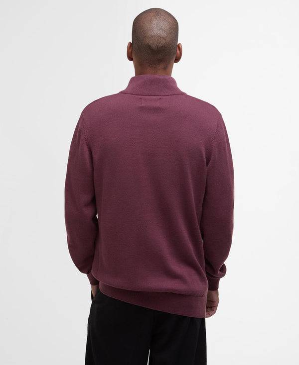 Cotton Half Zip Knitted Pullover