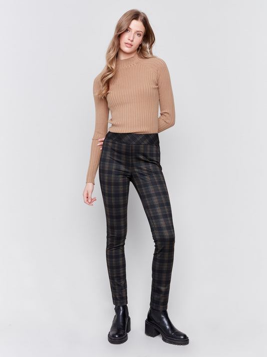 Reversible Pull-On Plaid Pant