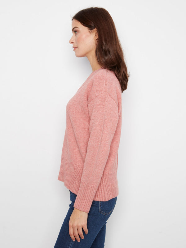 V-Neck Drop Shoulder Sweater